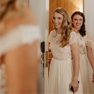 Needle & Thread Elegant Cream Lace Dress